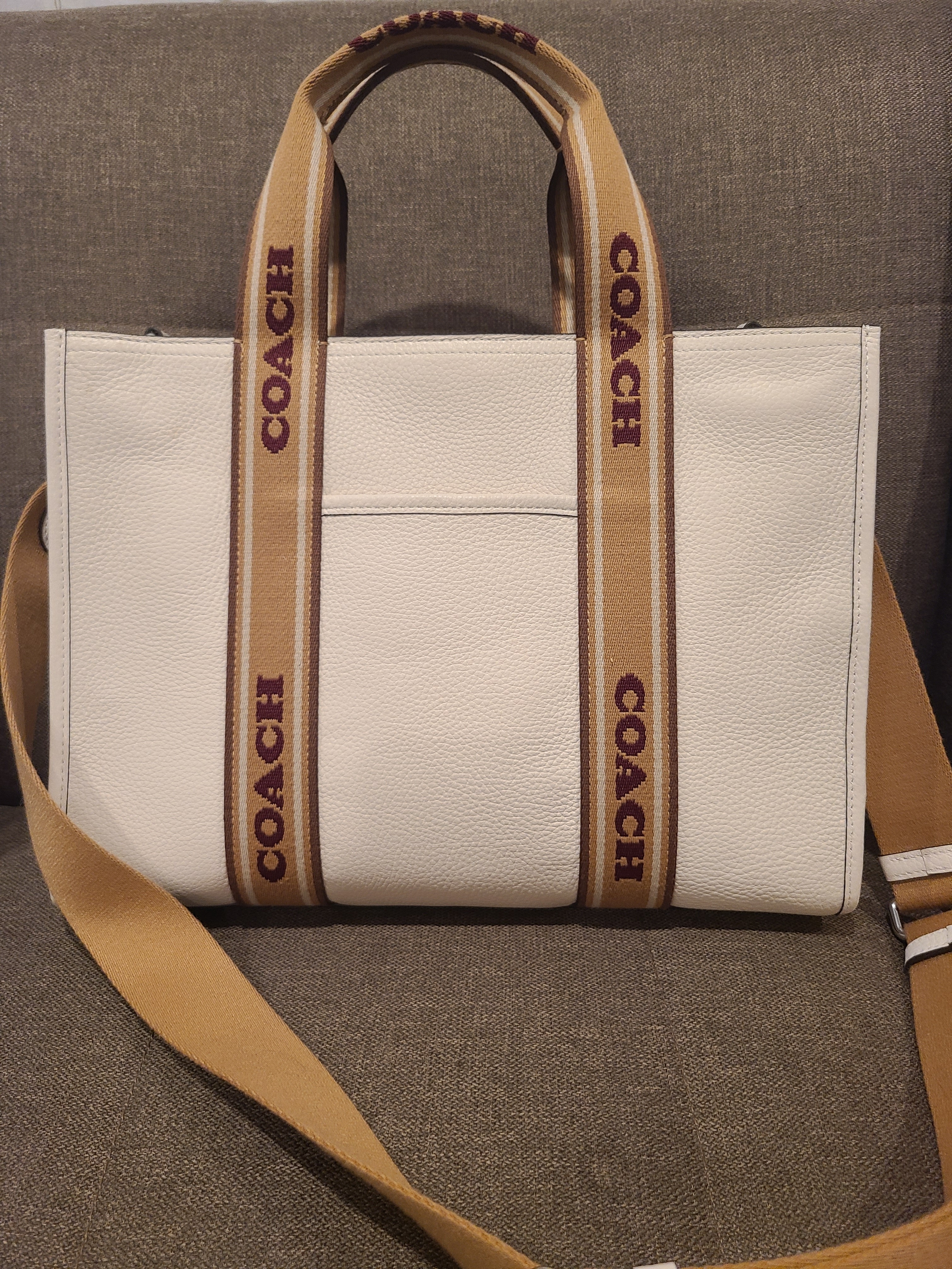 Coach Smith Tote Bag Shoulder Bag (Cu997) Chalk / Tan